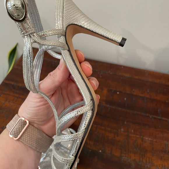 Antonio Melani‎ Strapy Sliver Heels Size 6.5 - Picture 9 of 13